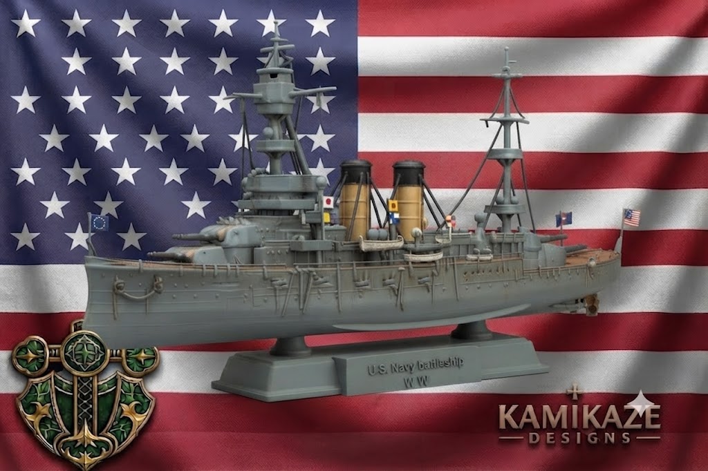 WWI American Navy Battleship