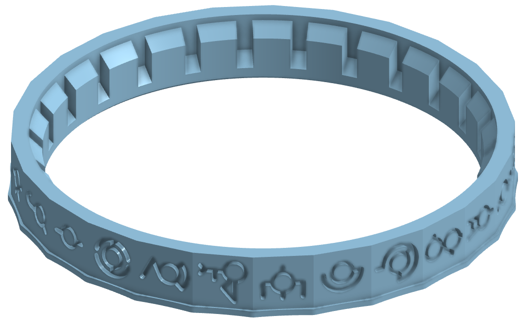 Pokémon Unown Letter Ring for Cryptex