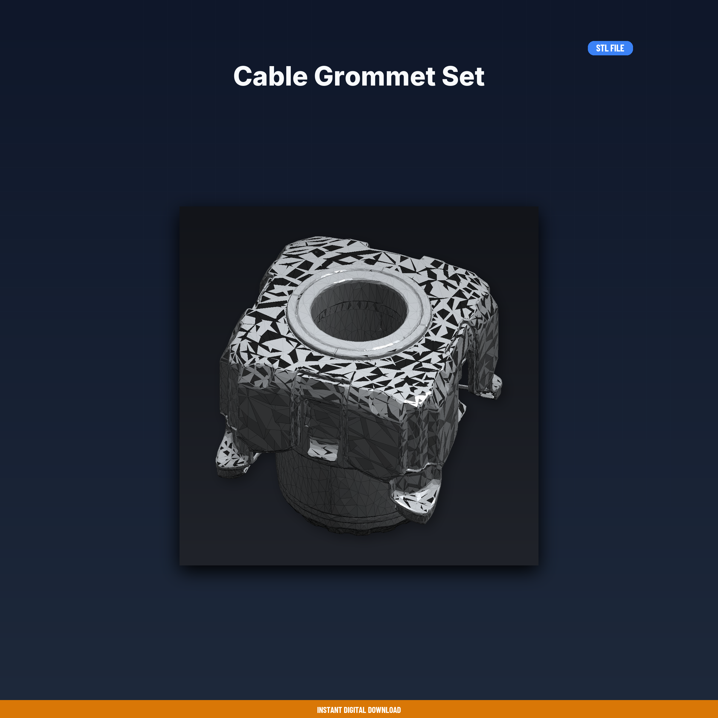 Cable Grommet Set - 3D Printable STL File