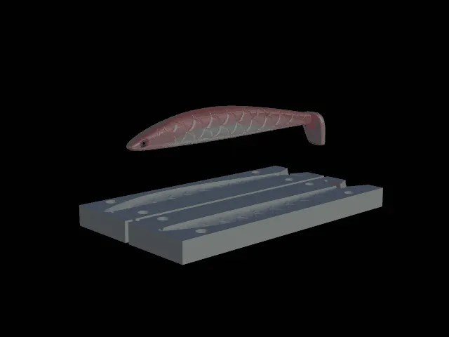 AM bait fish 12cm hoof form for predator fishing – Pattern 4mm eyes