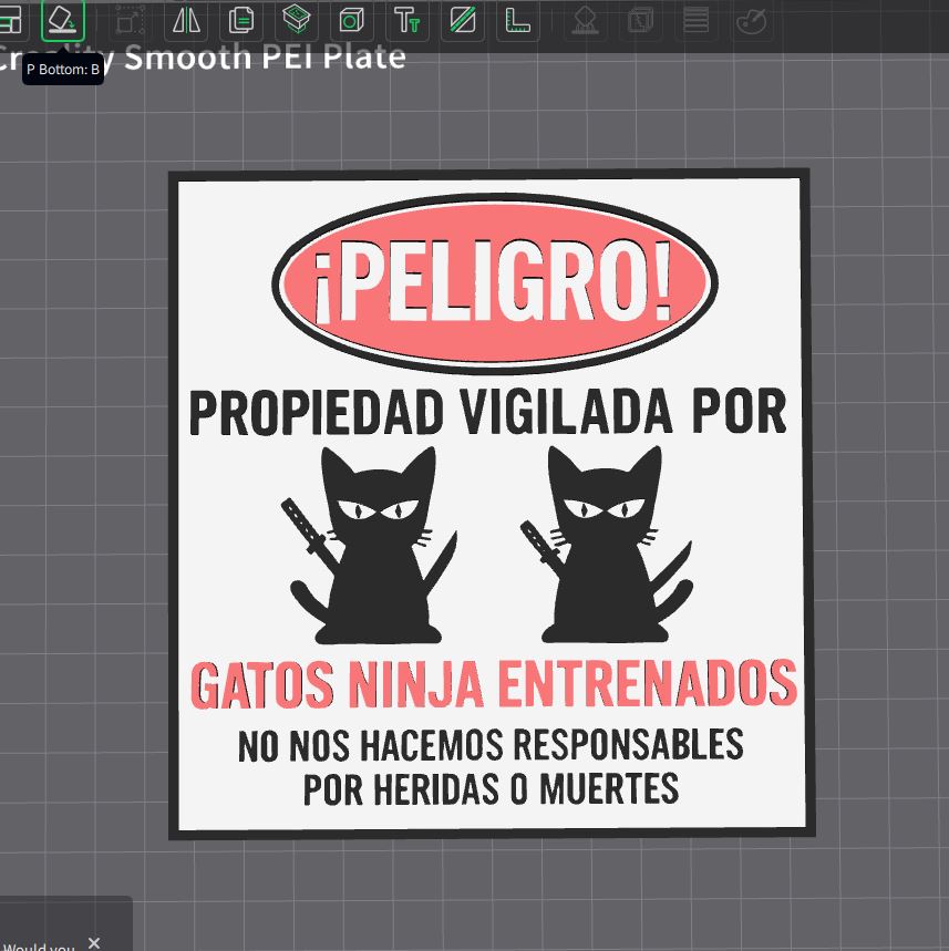 Cartel de advertencia