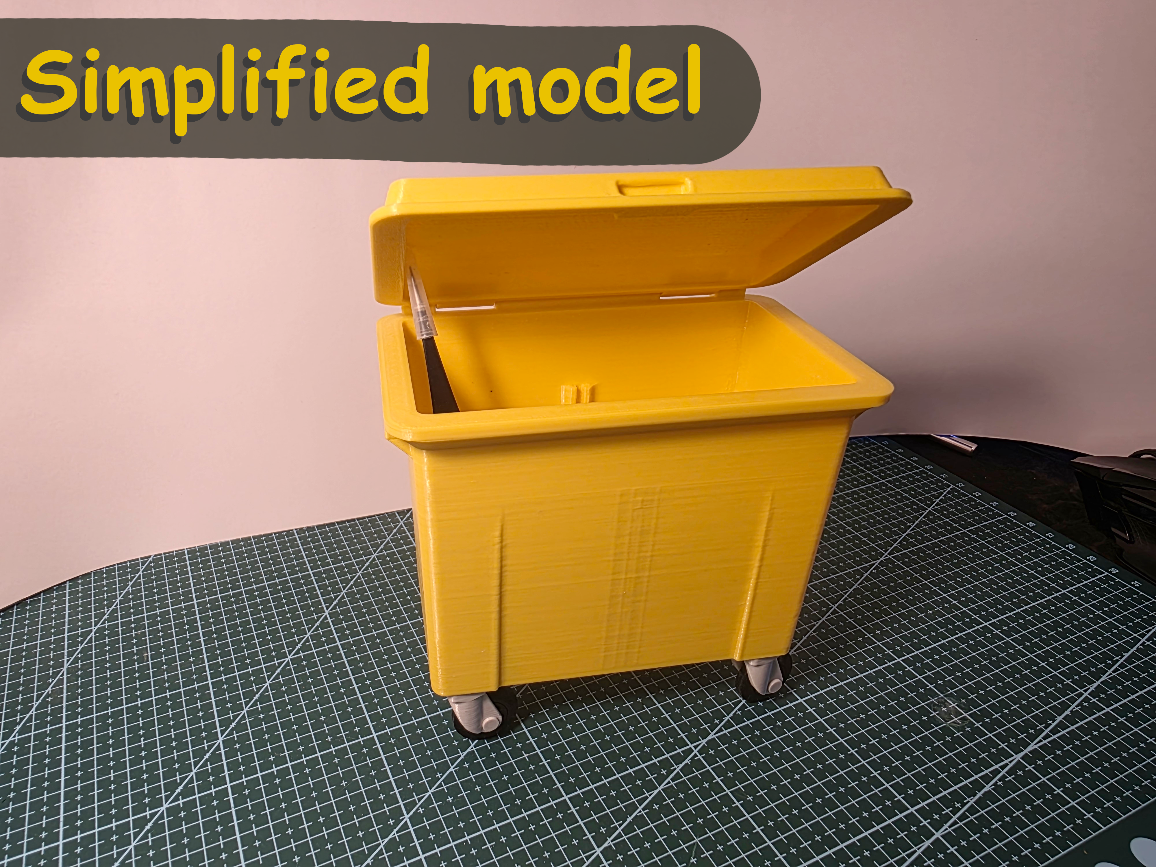 Multipurpose waste container - Simplified Model - Faster Print