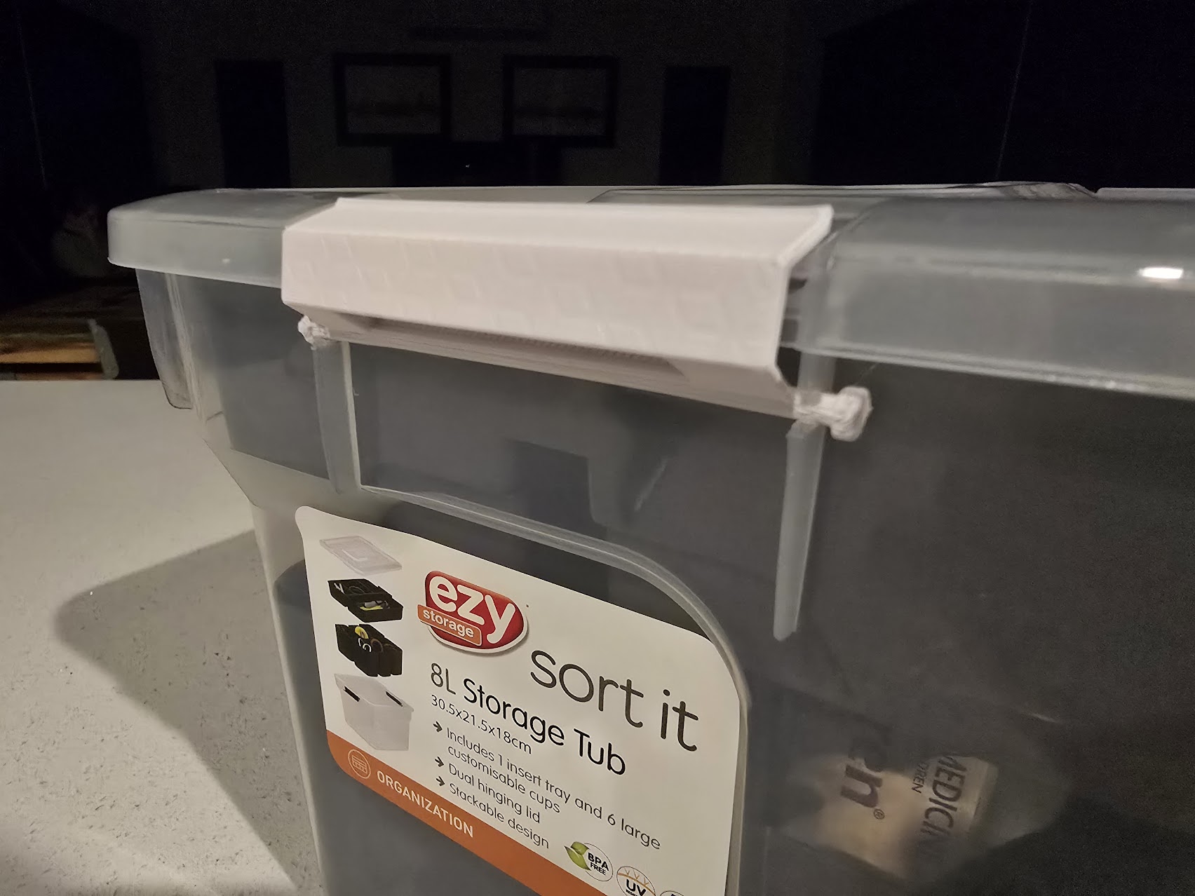 Storage Container Lid Clip - Ezy Storage Sort It 8L
