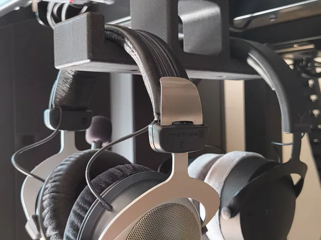 Underdesk headphone holder/mount