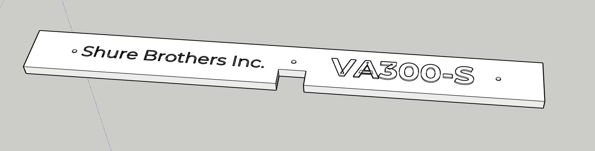 Shure Brothers VA300-S Name Plate
