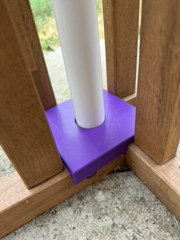 Umbrella/parasol adapter for IKEA Nämmäro outdoor table