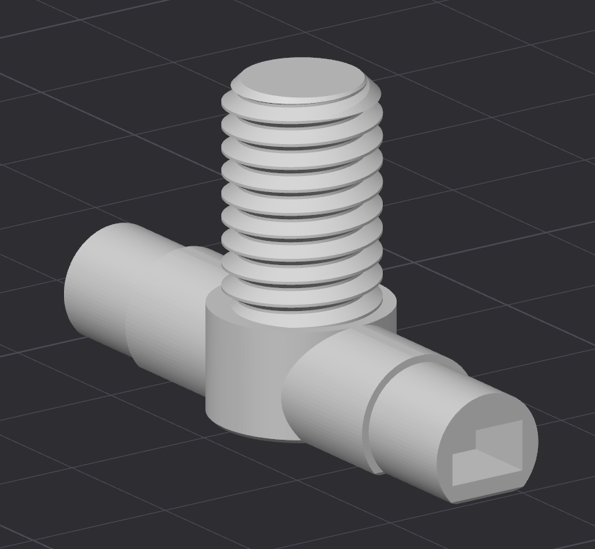 Self-Balancing Rolling Robot axle for two 10mm nuts