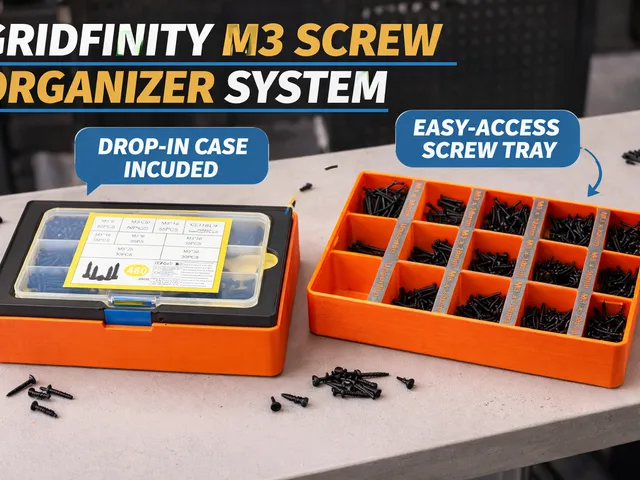 Gridfinity M3 Screw Organizer System (Dual Style) from N-Spire