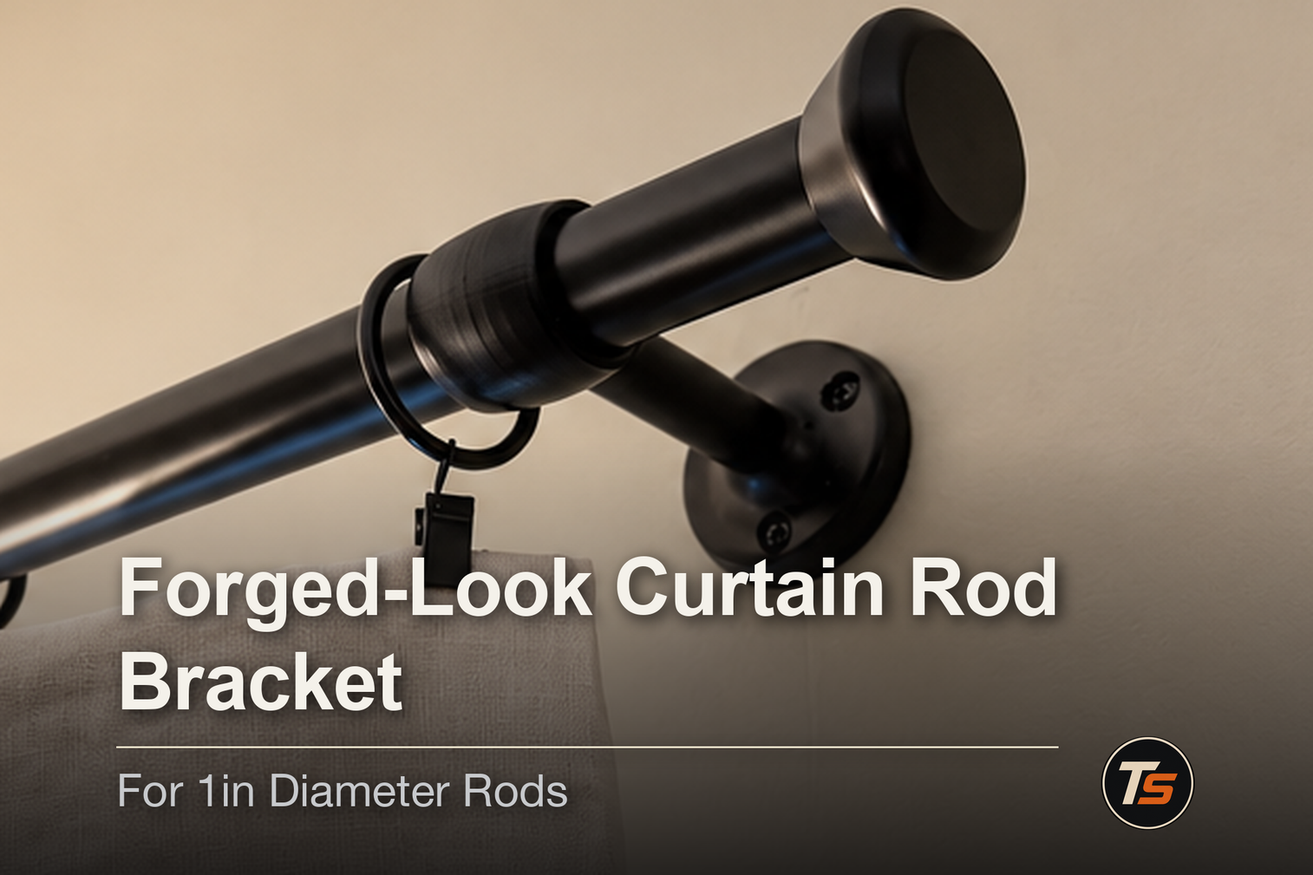 Forged-Look Curtain Rod Bracket