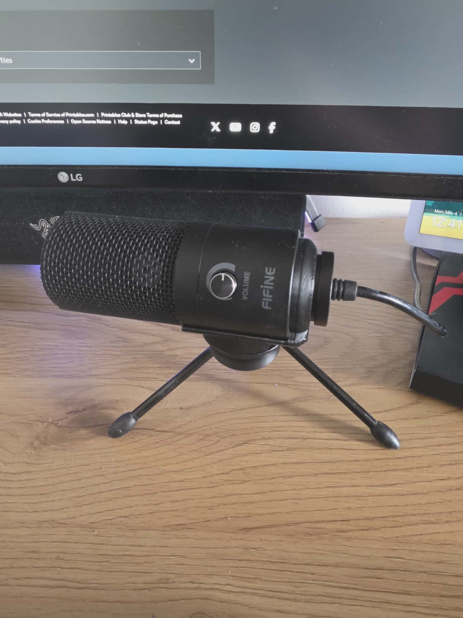 Mic Fifine K669b horizontal stand adapter