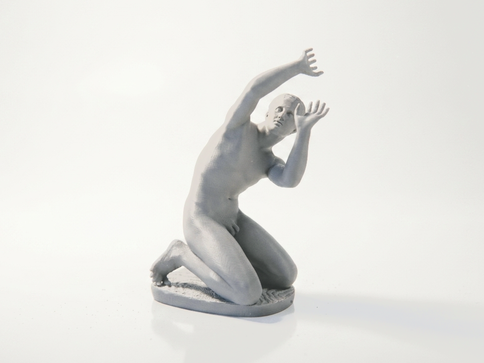 Kneeling Youth Classical Sculpture 3D Printable