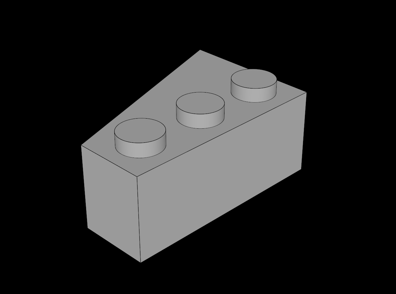 Lego Compatible (6564.dat) Wedge 3 x 2 Right