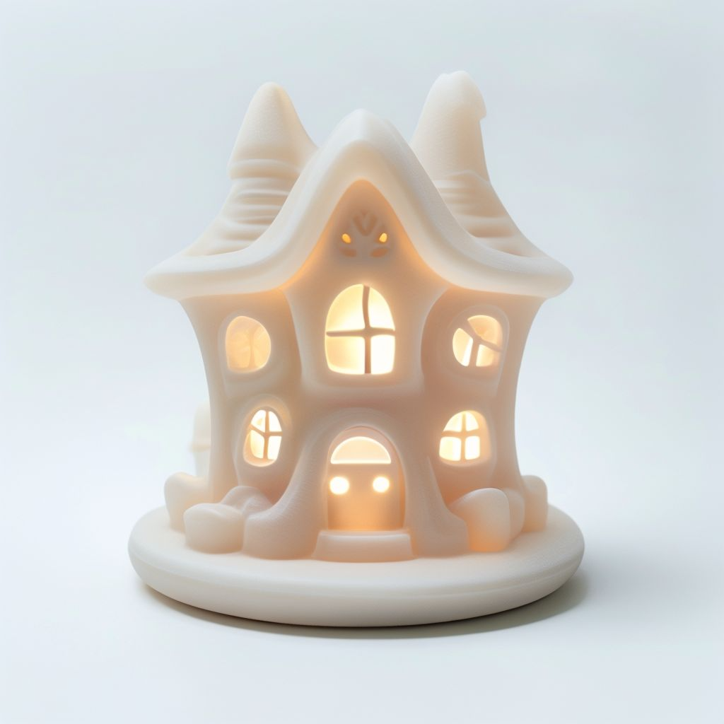 Cute 3D-Printable Haunted House Nightlight