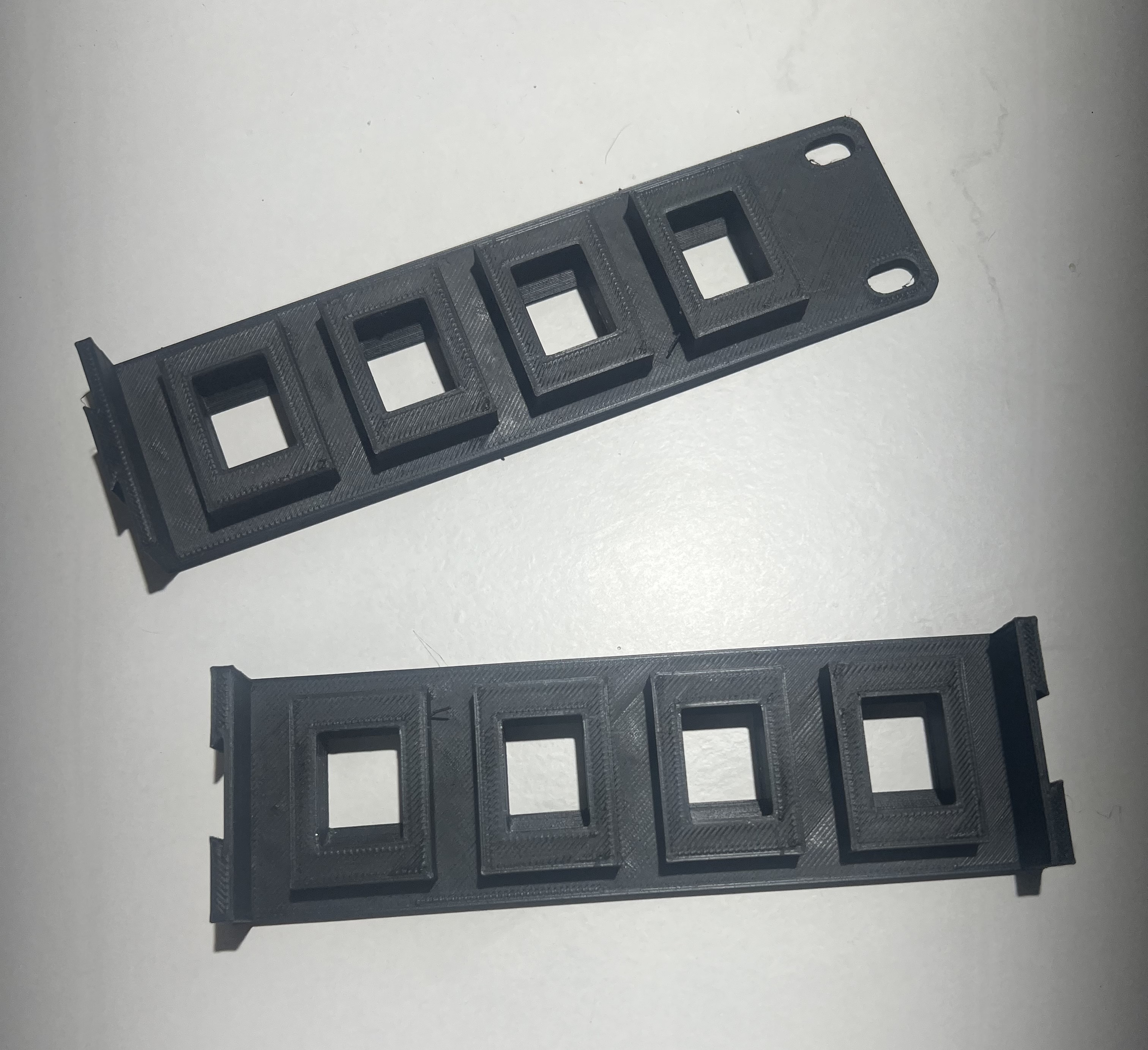 1U Modular Rack - 12 Port PatchPanel 3D model thumbnail