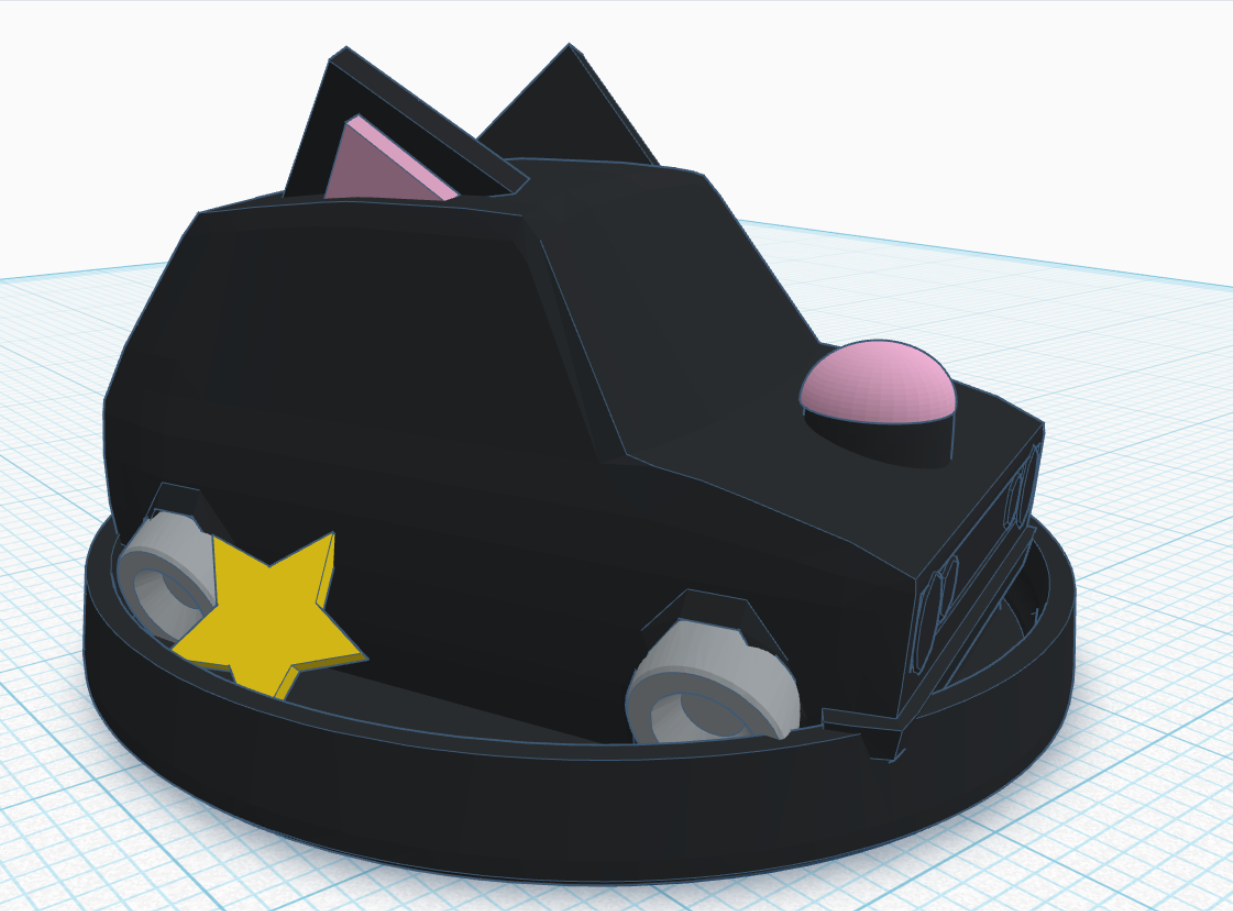 *NO SUPPORTS* CatMobile/ Kittymobile Original for the Derby Contest made in Tinkercad — miniatura 2