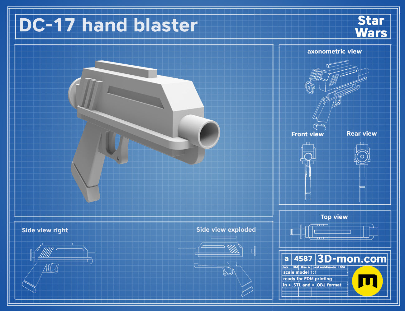 DC-17 Blasters (BadBatch/CloneWars) — miniatura 5