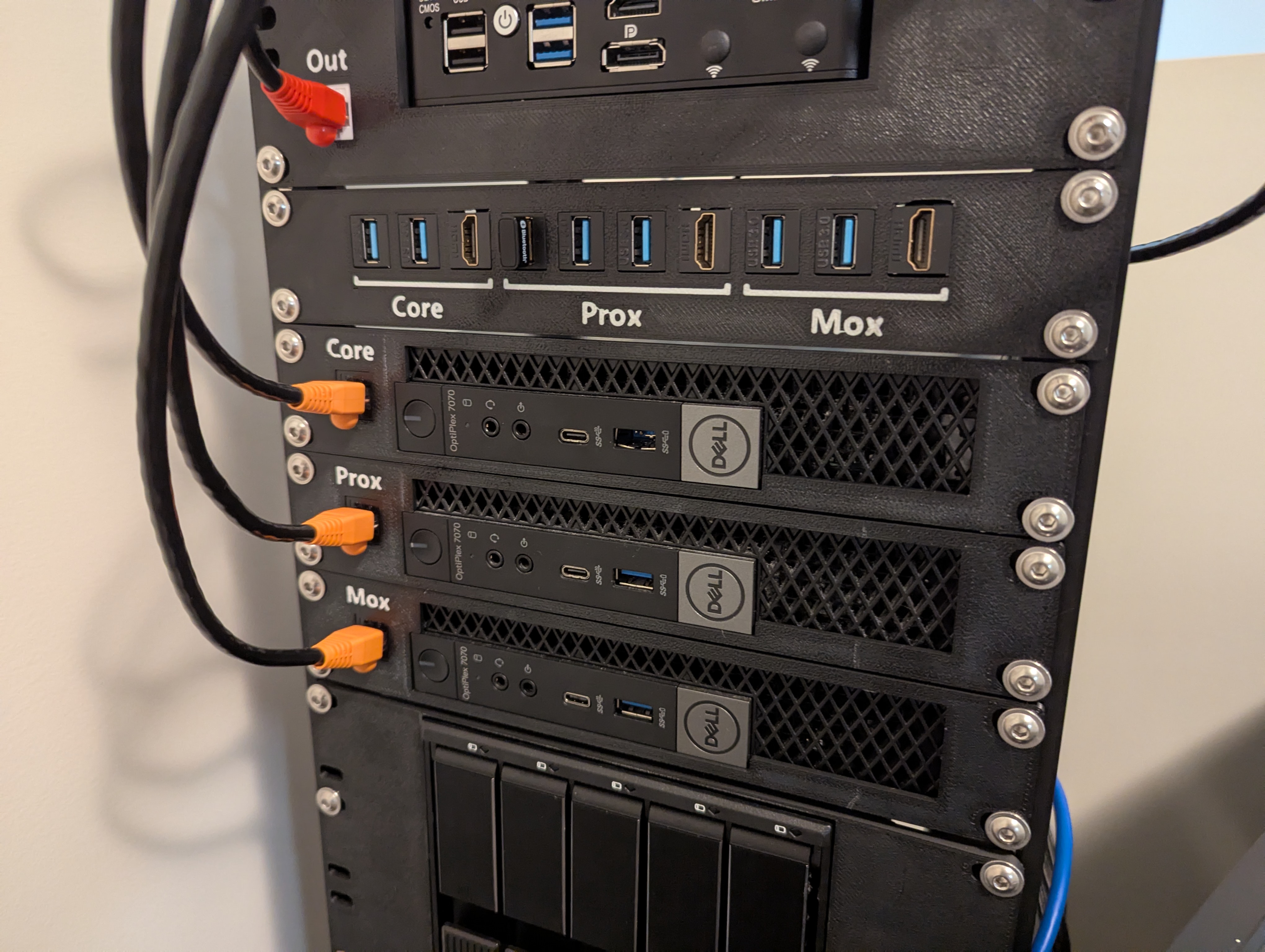 Slim Dell Optiplex Mount For 10 Inch Rack with Keystone