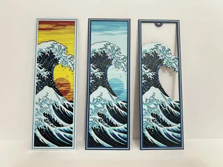 The Great Wave Bookmark - 3 Options