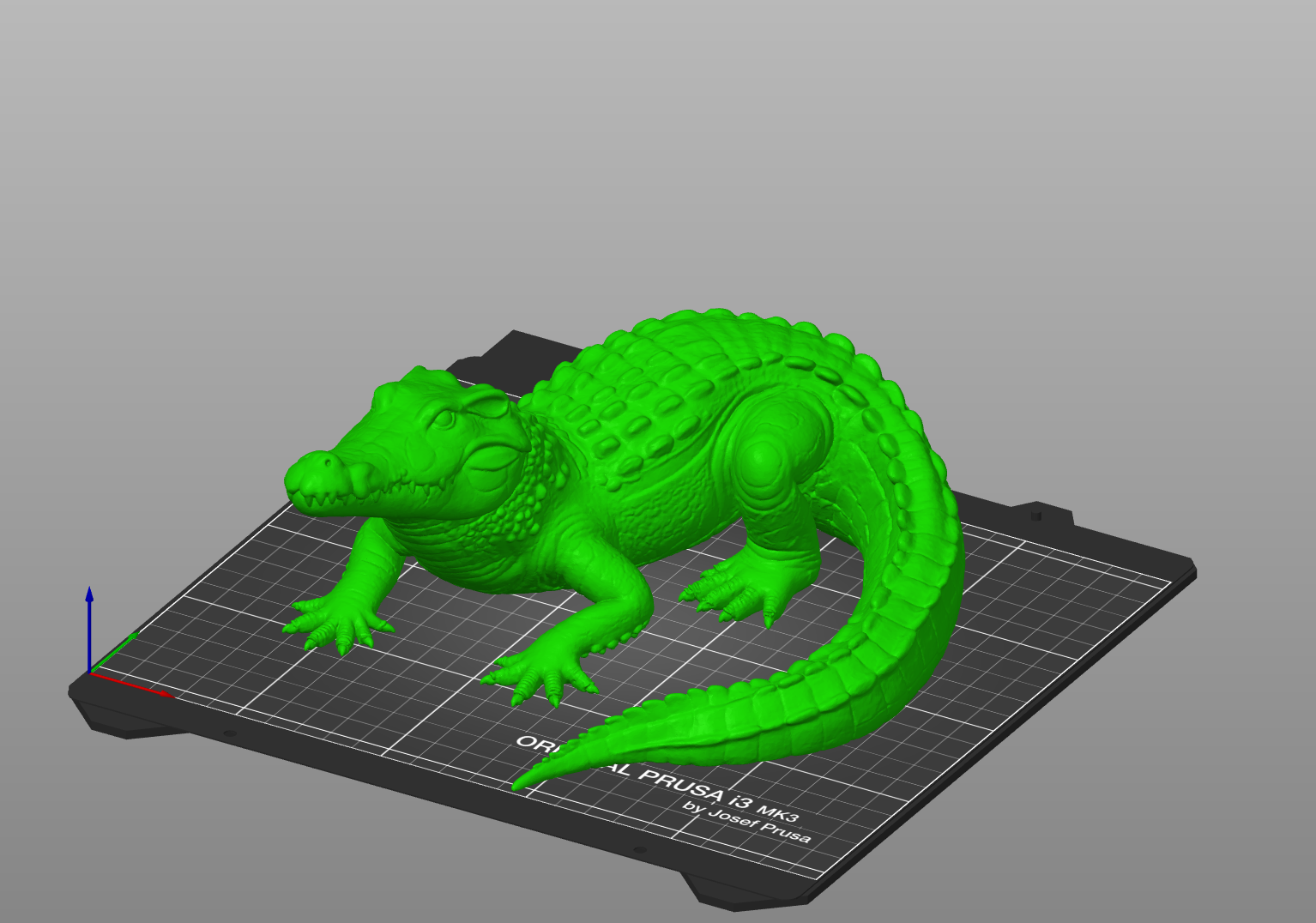 Alligator sculpture