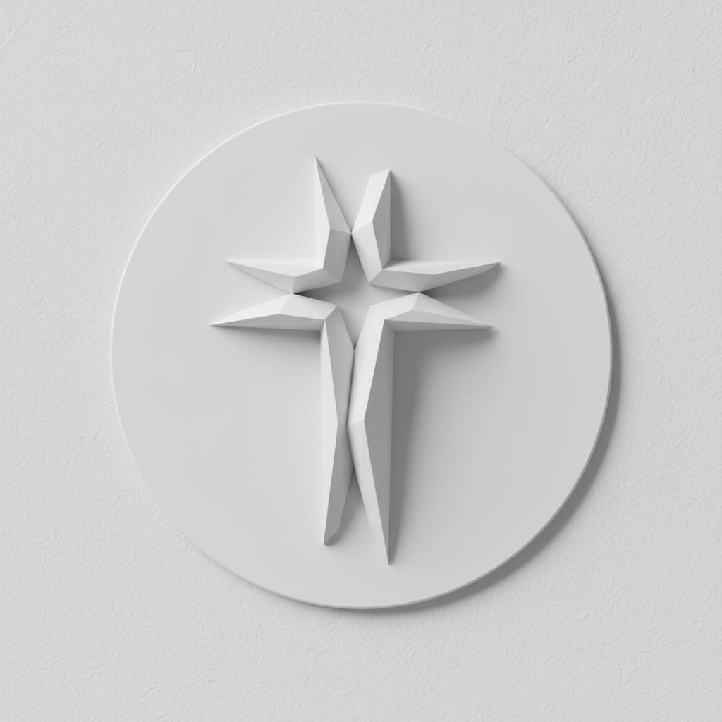 Wall mounted cross, no support