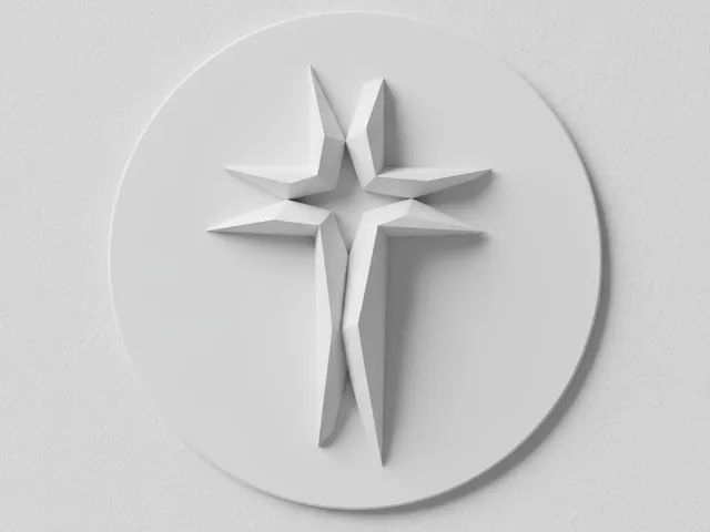 Wall mounted cross, no support