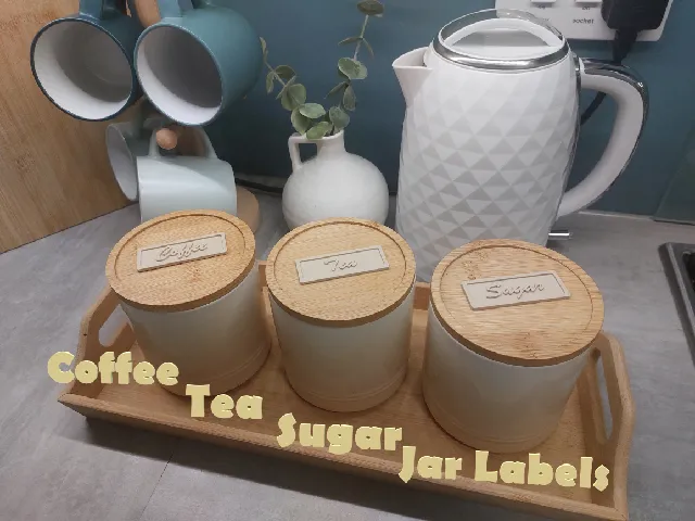 Coffee, Tea, Sugar Jar Labels