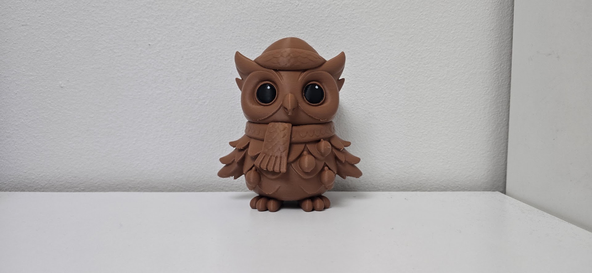 Wise Owl with Scarf and Hat Holiday Figurine