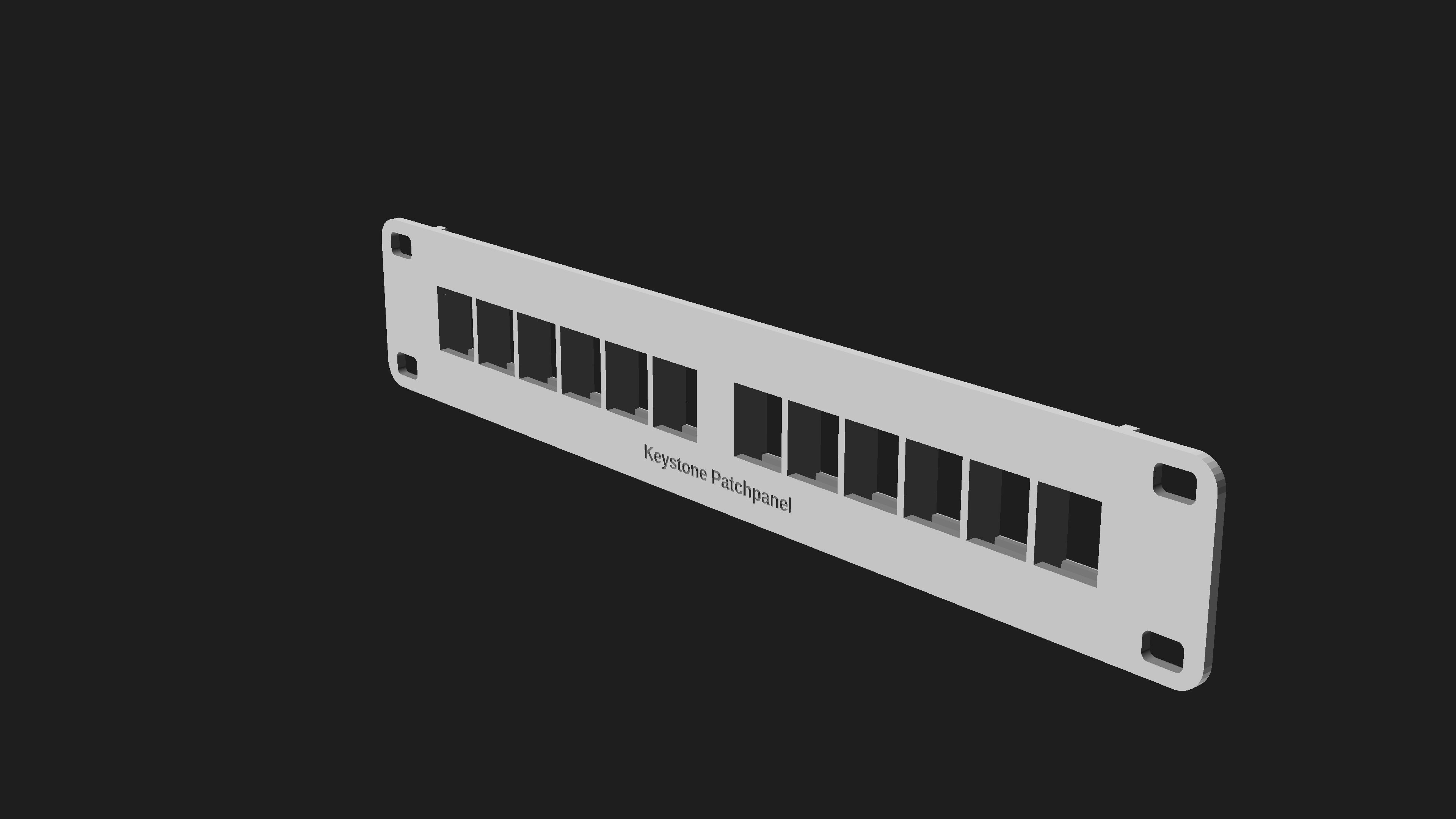 10" Rack Mount 1U | 12 Port Keystone Patchpanel