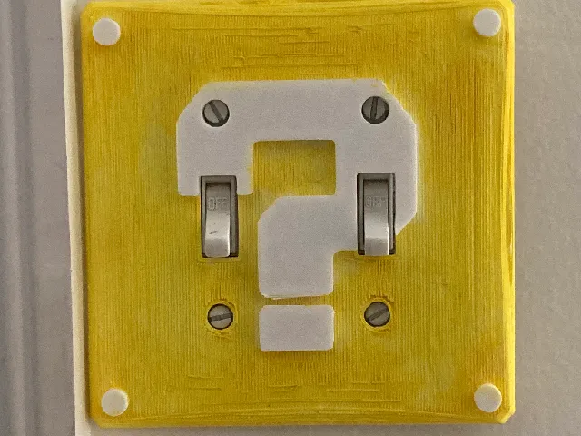 Mario Question Mark Box Double Lightswitch Cover
