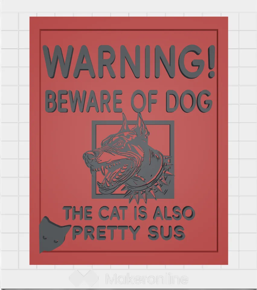 Funny warning sign - Beware of Dog by IllusoryWallPrints