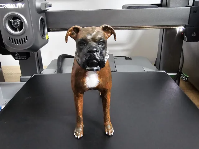 Realistic Boxer Dog Figurine / Statue