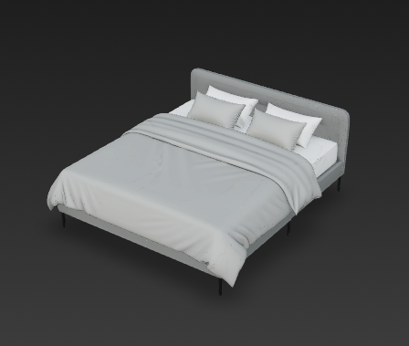 Double Bed for Architectural Modeling on Scale