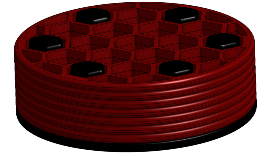 Miniatura 4 do modelo 3D Stackable hex coasters