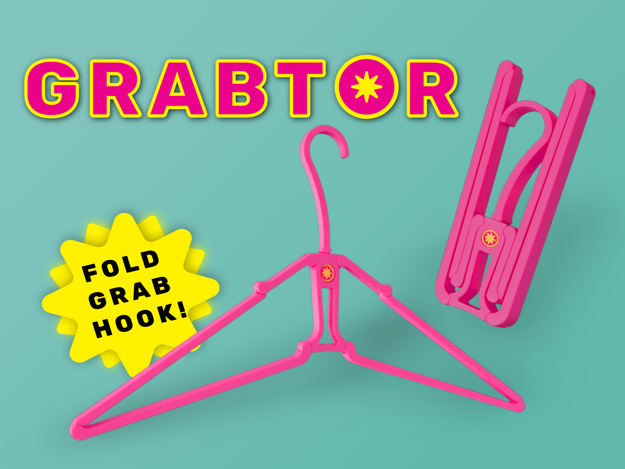 GRABTOR | Foldable Print In Place Clothes Hanger