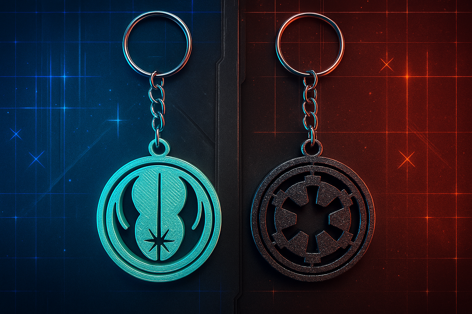 Star Wars - Rotating KeyChain - Easy Print