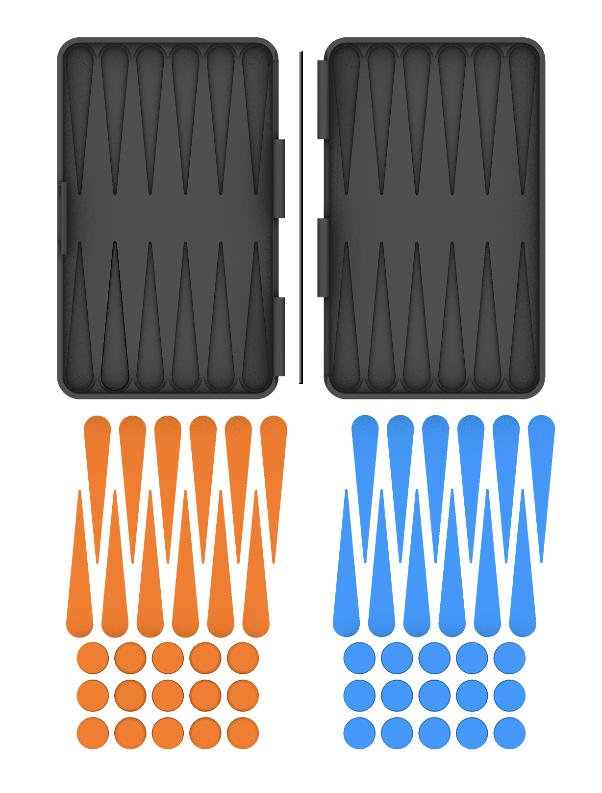 Miniatura 5 do modelo 3D Backgammon To-Go