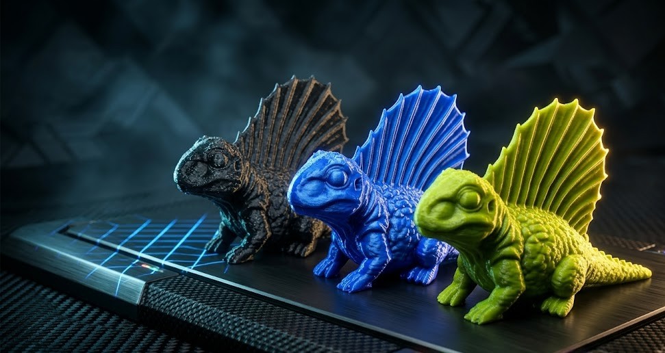 Mini Dimetrodon 3D Figurine - Cute Sailback Dino
