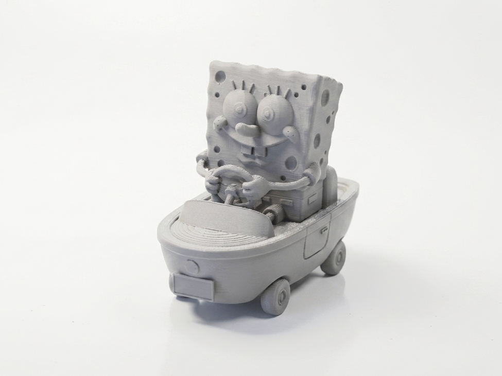 SpongeBob Driving Car Figurine Cartoon 3D Printable