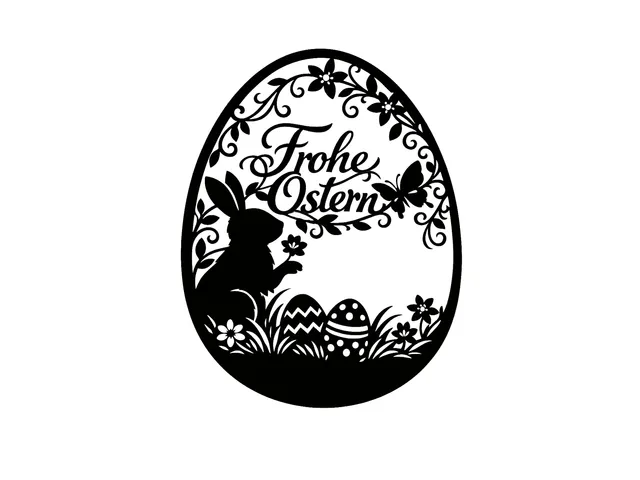 Frohe Ostern – Hasen-Ei-Silhouette 2
