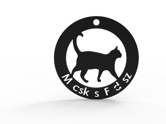 Macskas fadisz (cat ornament)