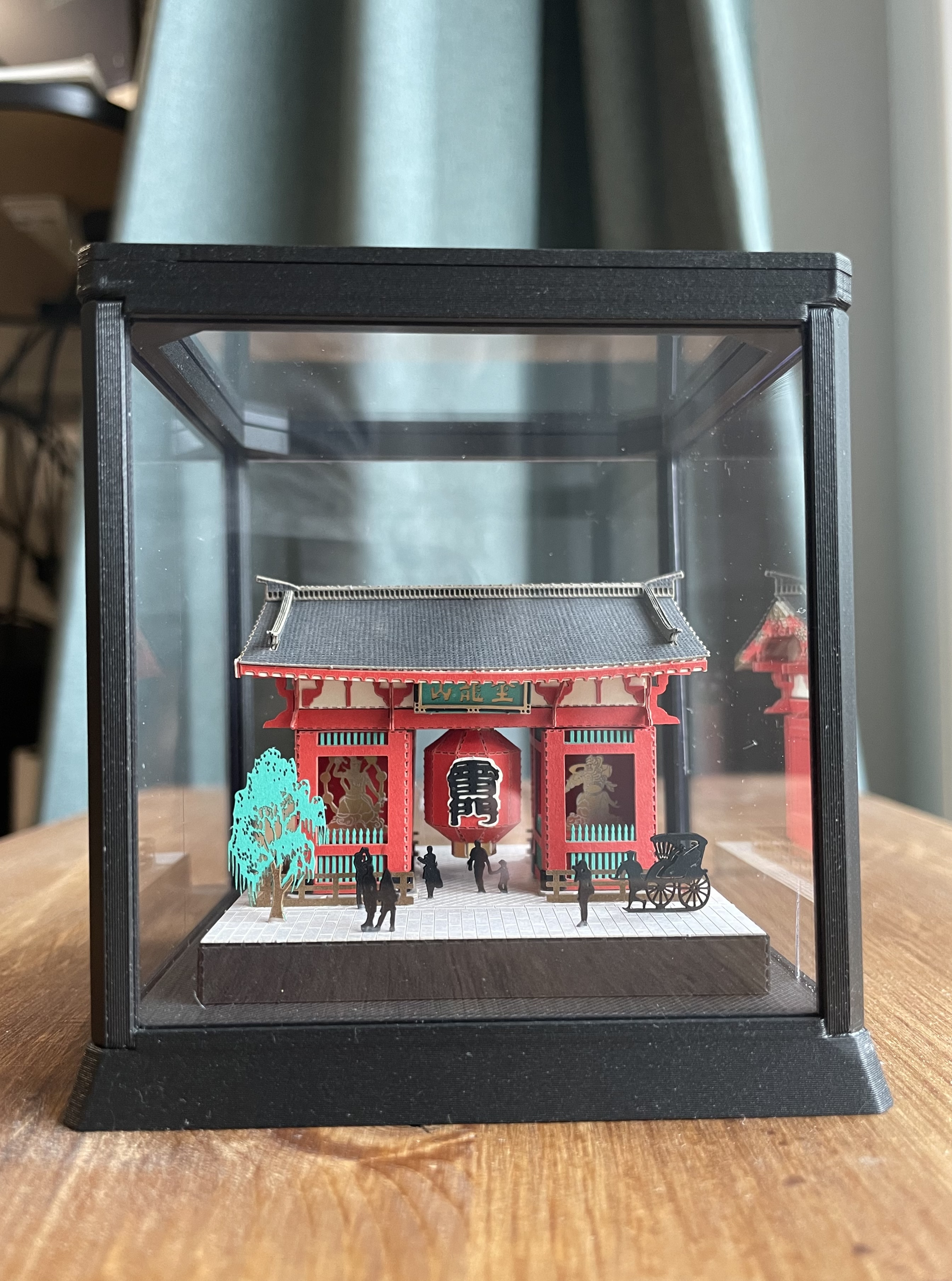 Display case for paper nano models