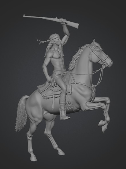 Warrior on a White Stallion
