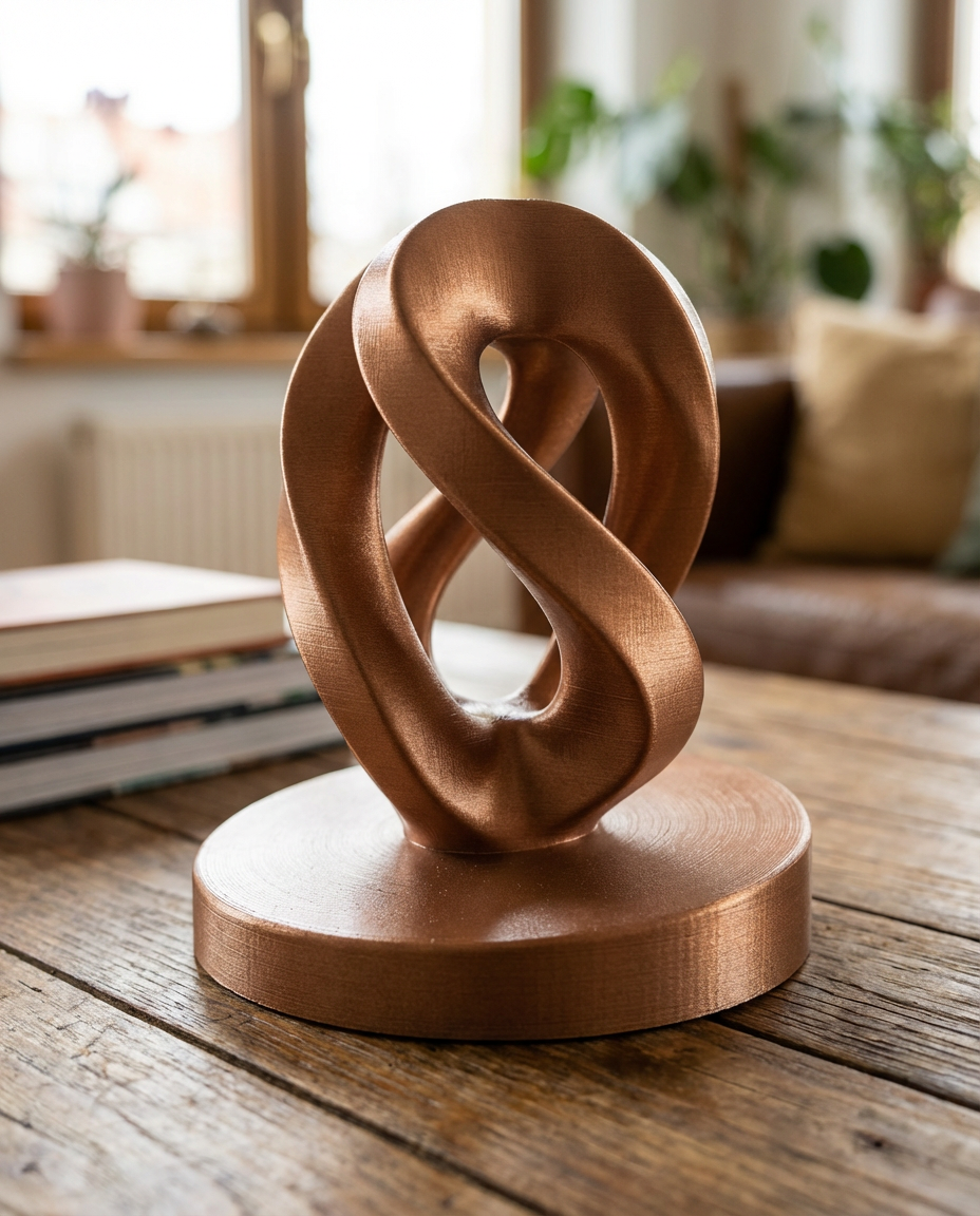 Infinity Loop Sculpture | Modern Geometric Decor
