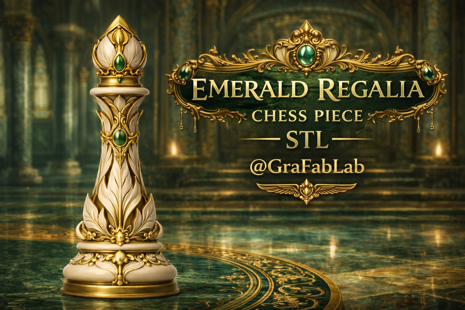 Emerald Regalia "Bishop" - chess piece