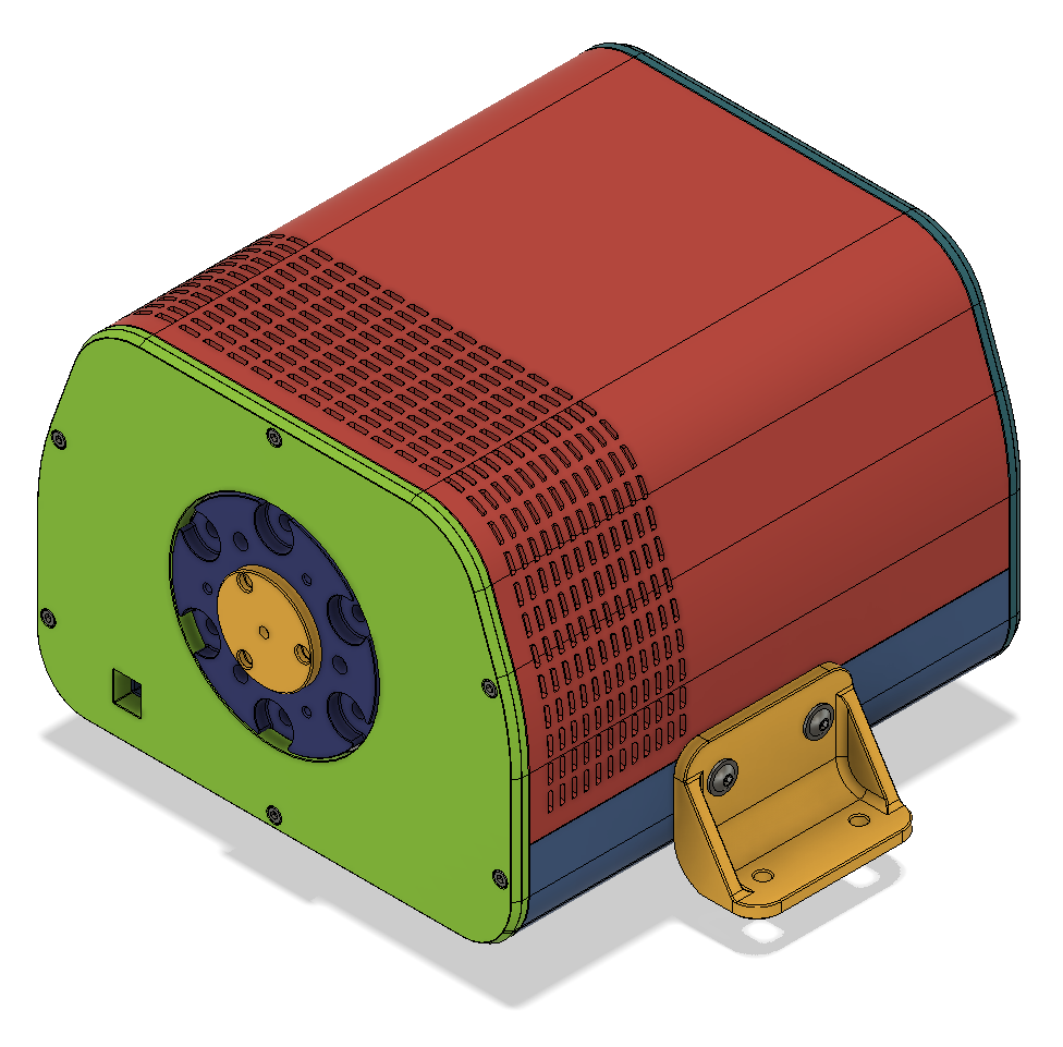 Shed case - the ugliest case you can imagine for hoverboard motor direct drive steering wheel (FFBeast, OpenFFBoard)