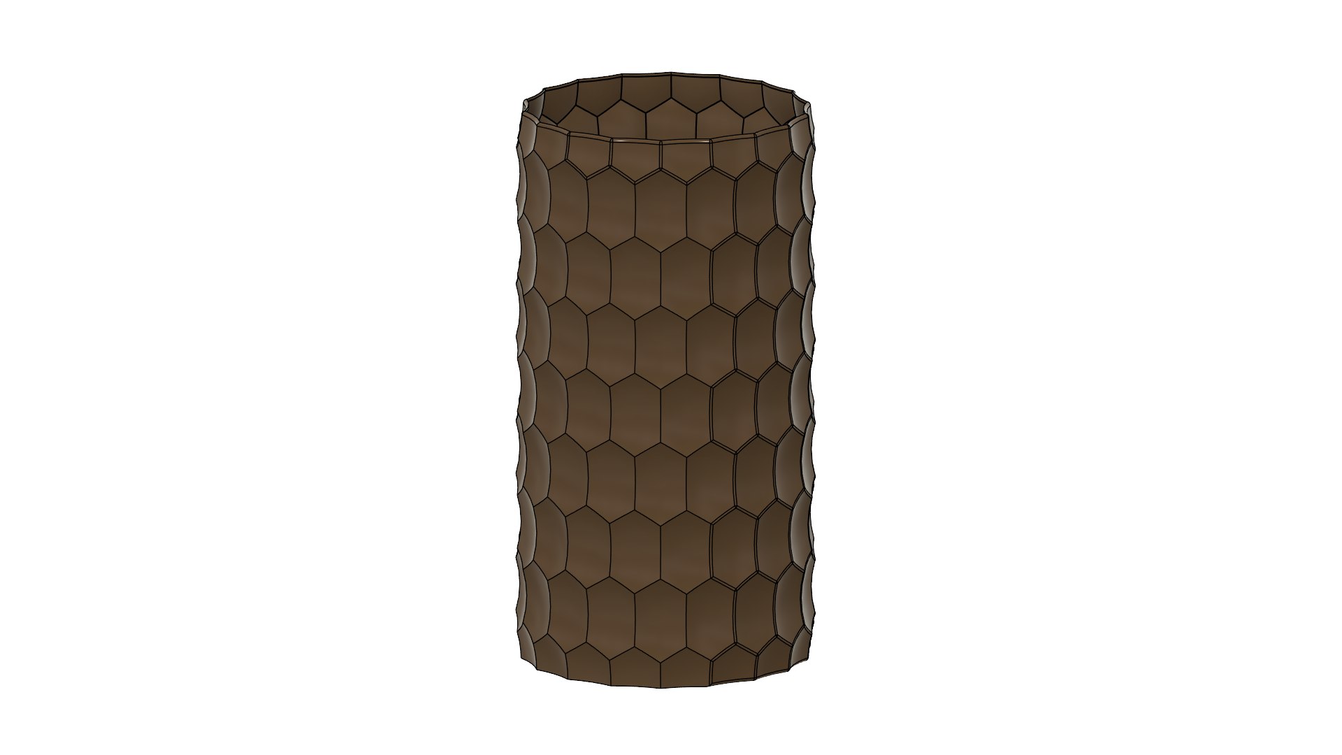 Planter for Vines & Flowers – Round V5 (Parametric Hexagon Texture) | 3D Printable STL