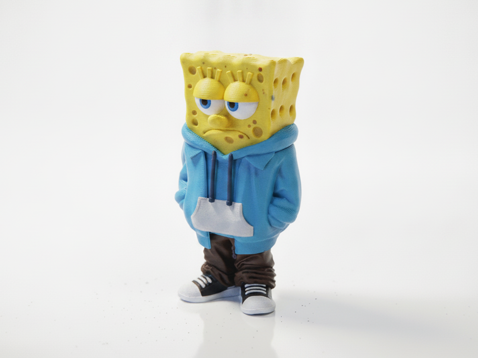 Bored SpongeBob Figurine Cartoon 3D Printable