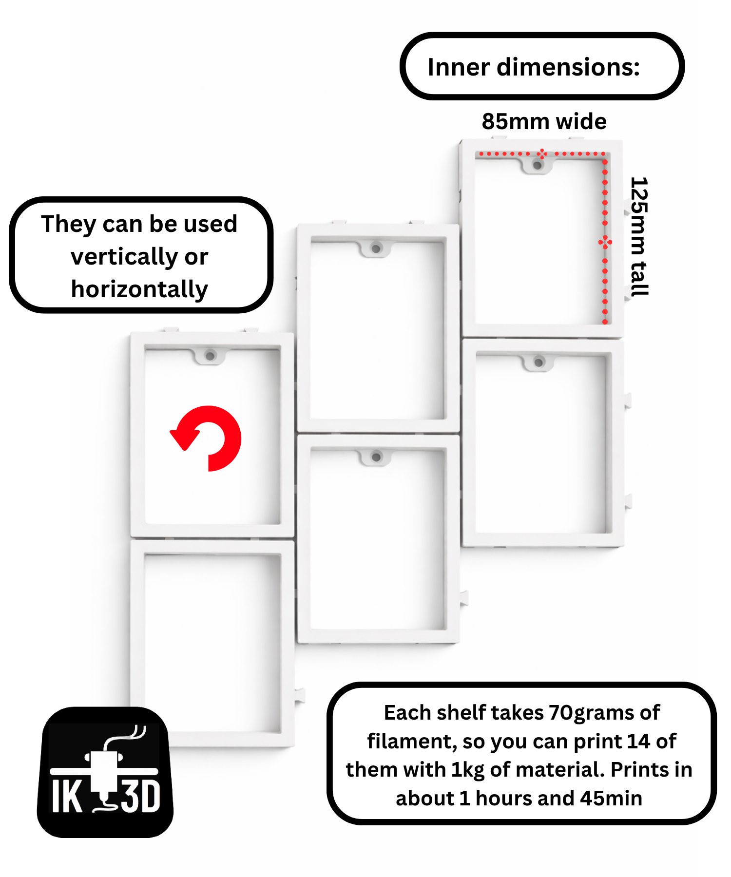 Modular Rectangular Display Shelves — thumbnail 6