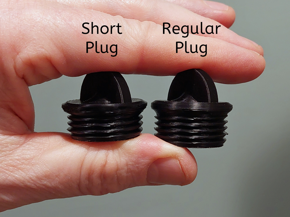Garden Hose Plug, Male End, 3/4 In.-11.5 NH (U.S. Standard), Regular and short versions