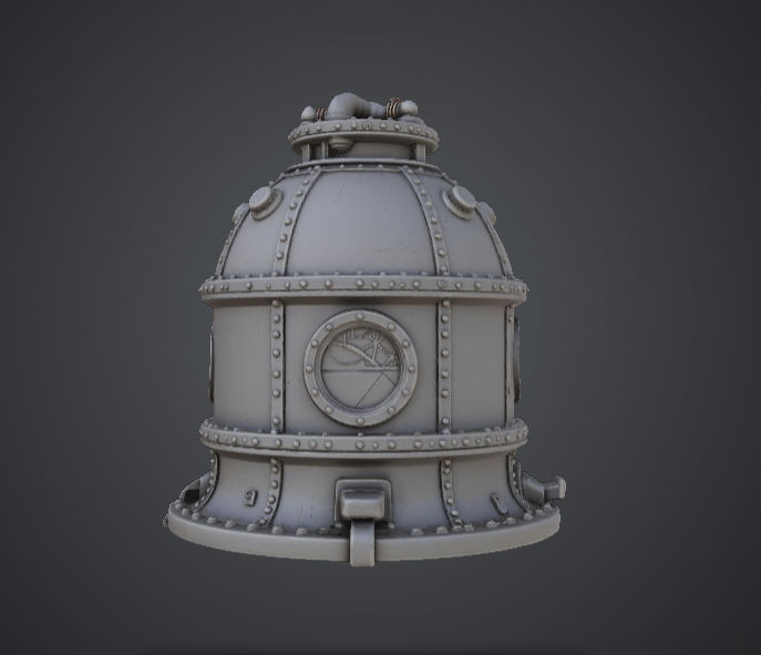 Steampunk Pressure Tank – Riveted Industrial Vessel